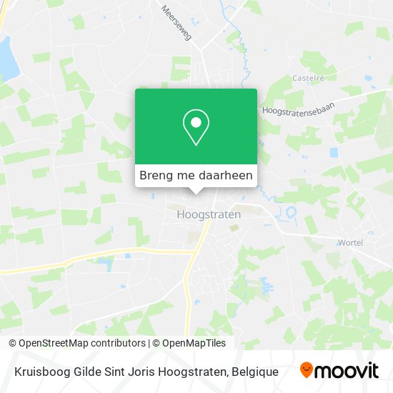 Kruisboog Gilde Sint Joris Hoogstraten kaart