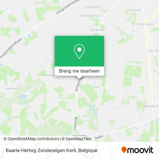 Baarle-Hertog Zondereigen Kerk kaart