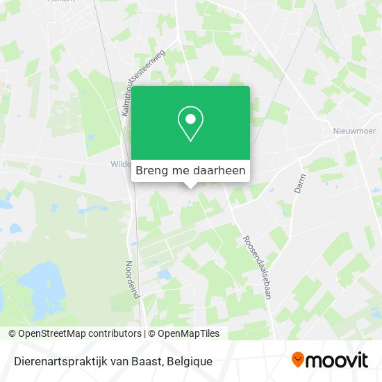 Dierenartspraktijk van Baast kaart