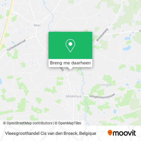 Vleesgroothandel Cis van den Broeck kaart