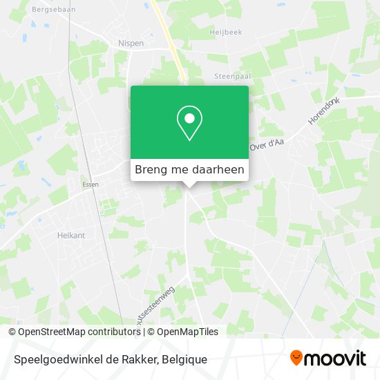 Speelgoedwinkel de Rakker kaart