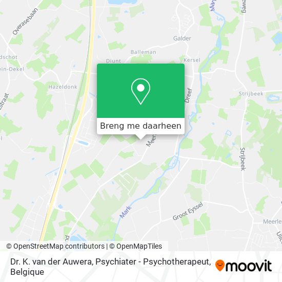 Dr. K. van der Auwera, Psychiater - Psychotherapeut kaart