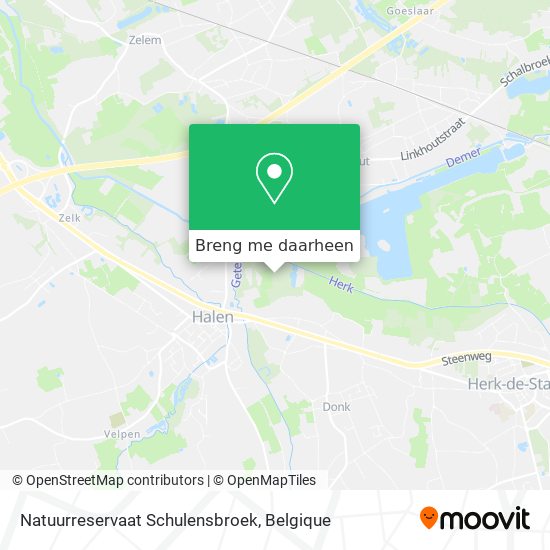 Natuurreservaat Schulensbroek kaart