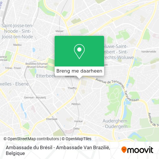 Ambassade du Brésil - Ambassade Van Brazilië kaart