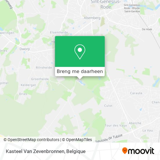 Kasteel Van Zevenbronnen kaart
