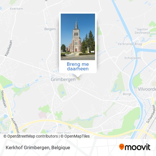 Kerkhof Grimbergen kaart