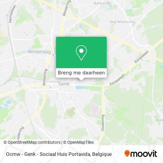 Ocmw - Genk - Sociaal Huis Portavida kaart