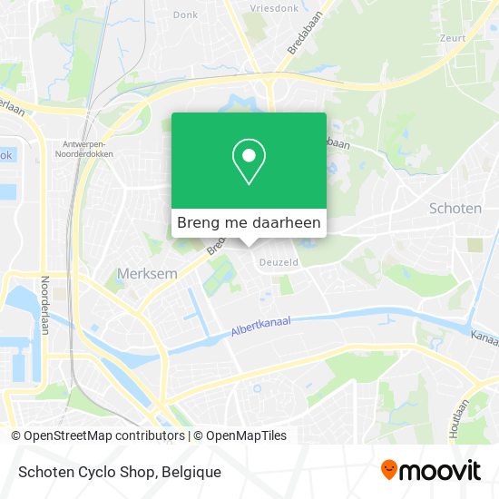 Schoten Cyclo Shop kaart