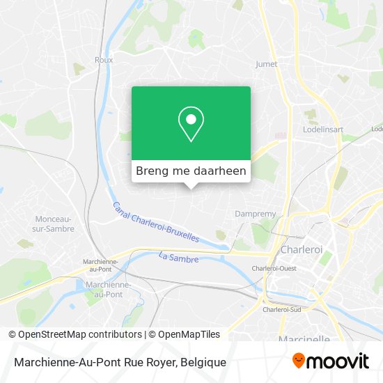 Marchienne-Au-Pont Rue Royer kaart