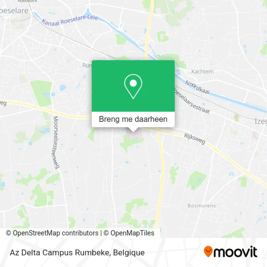 Az Delta Campus Rumbeke kaart