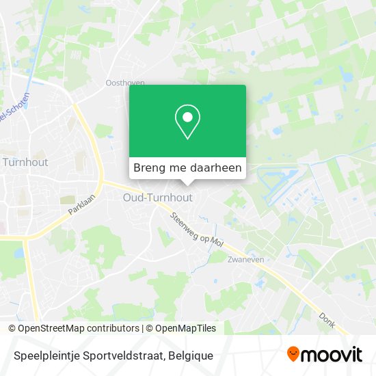 Speelpleintje Sportveldstraat kaart