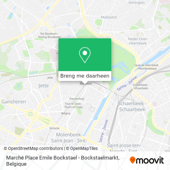 Marché Place Emile Bockstael - Bockstaelmarkt kaart