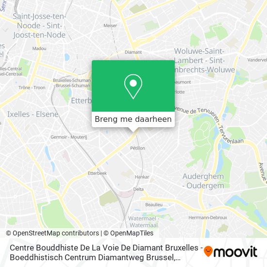 Centre Bouddhiste De La Voie De Diamant Bruxelles - Boeddhistisch Centrum Diamantweg Brussel kaart