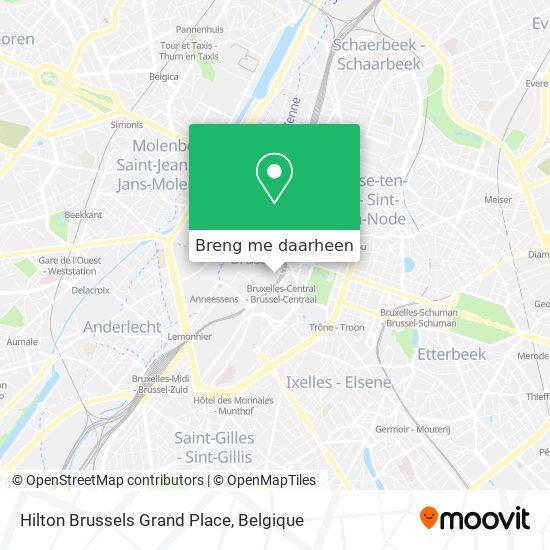 Hilton Brussels Grand Place kaart