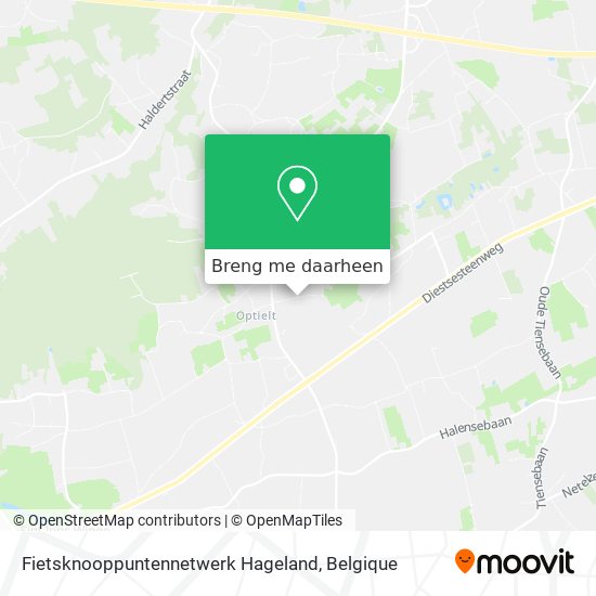 Fietsknooppuntennetwerk Hageland kaart