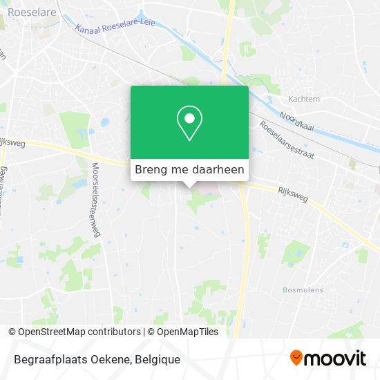 Begraafplaats Oekene kaart