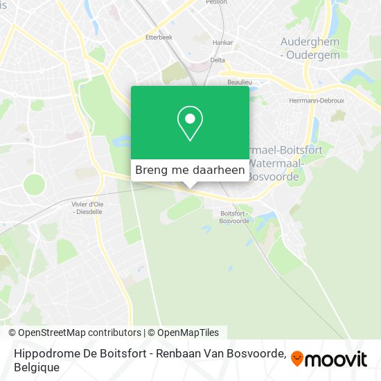 Hippodrome De Boitsfort - Renbaan Van Bosvoorde kaart