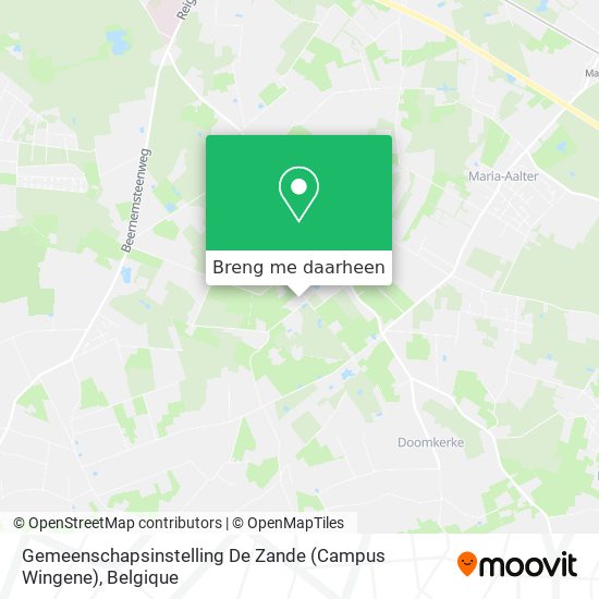 Gemeenschapsinstelling De Zande (Campus Wingene) kaart
