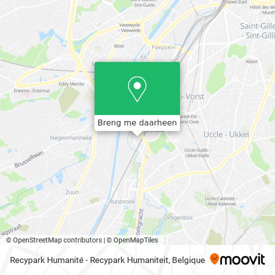 Recypark Humanité - Recypark Humaniteit kaart