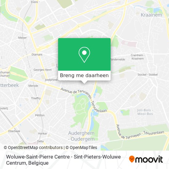 Woluwe-Saint-Pierre Centre - Sint-Pieters-Woluwe Centrum kaart