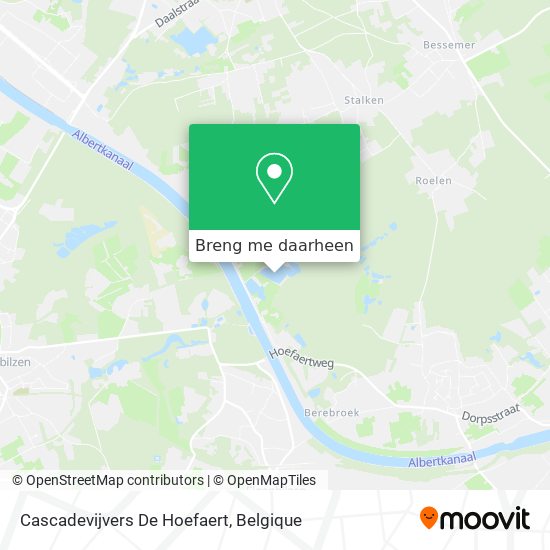 Cascadevijvers De Hoefaert kaart