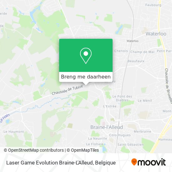 Laser Game Evolution Braine-L'Alleud kaart