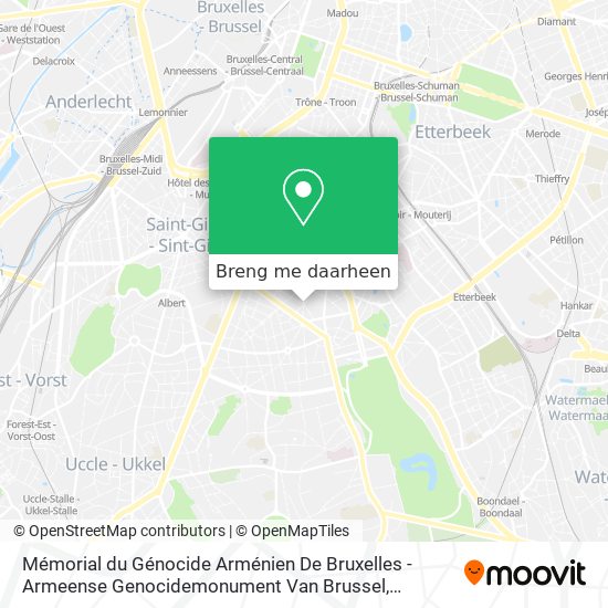 Mémorial du Génocide Arménien De Bruxelles - Armeense Genocidemonument Van Brussel kaart