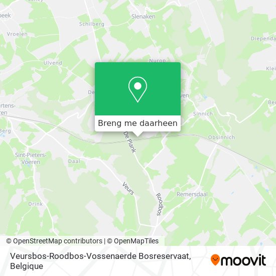 Veursbos-Roodbos-Vossenaerde Bosreservaat kaart