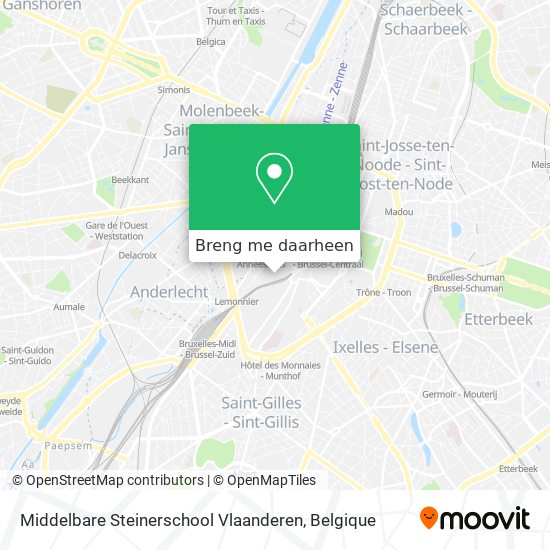 Middelbare Steinerschool Vlaanderen kaart