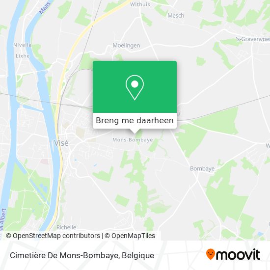 Cimetière De Mons-Bombaye kaart