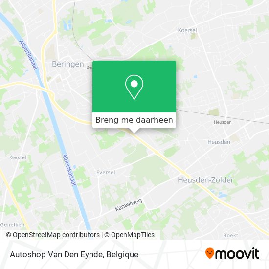 Autoshop Van Den Eynde kaart