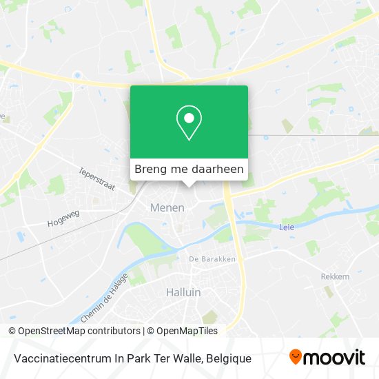 Vaccinatiecentrum In Park Ter Walle kaart