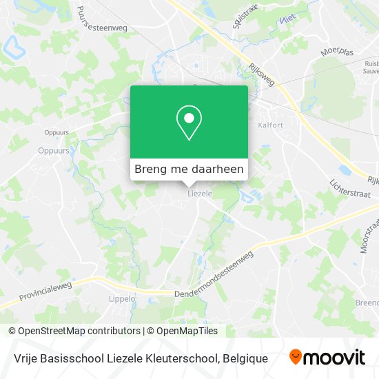 Vrije Basisschool Liezele Kleuterschool kaart