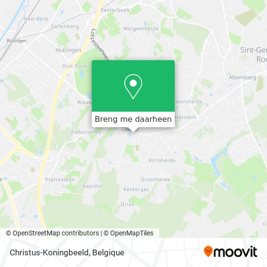 Christus-Koningbeeld kaart