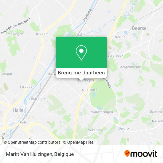 Markt Van Huizingen kaart