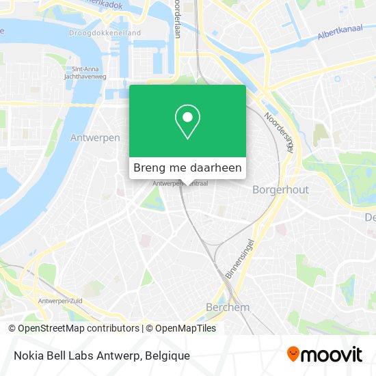 Nokia Bell Labs Antwerp kaart