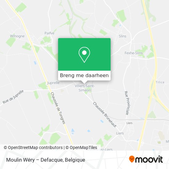 Moulin Wéry – Defacque kaart