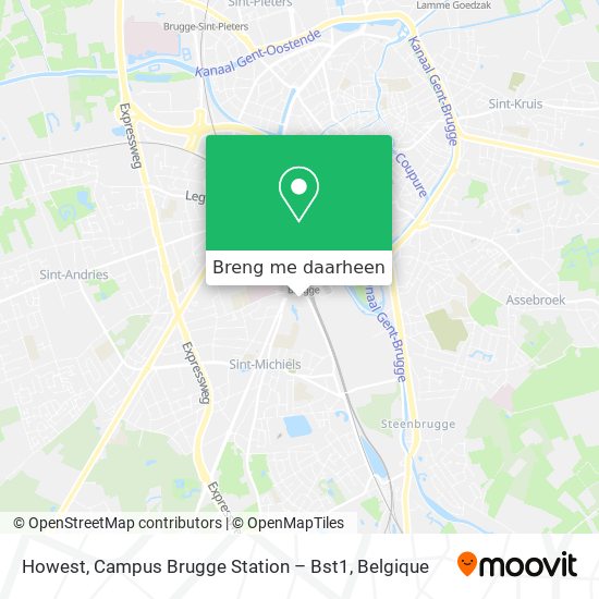 Howest, Campus Brugge Station – Bst1 kaart