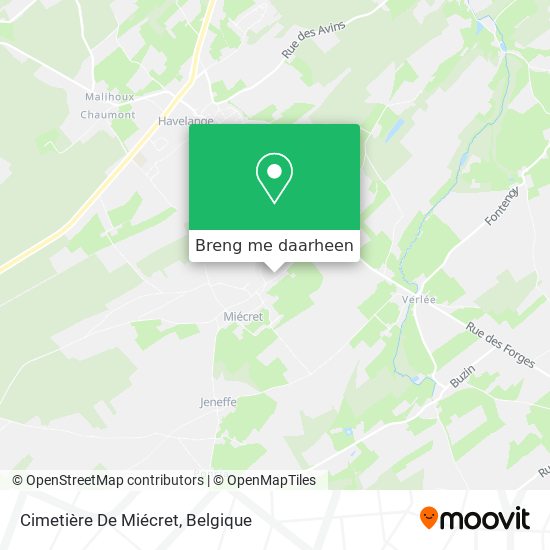 Cimetière De Miécret kaart