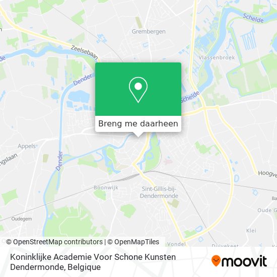 Koninklijke Academie Voor Schone Kunsten Dendermonde kaart