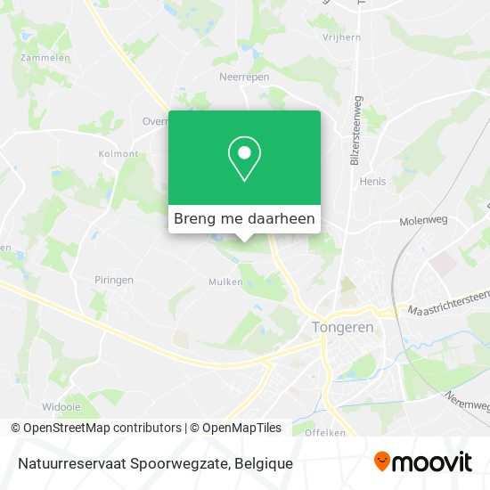 Natuurreservaat Spoorwegzate kaart