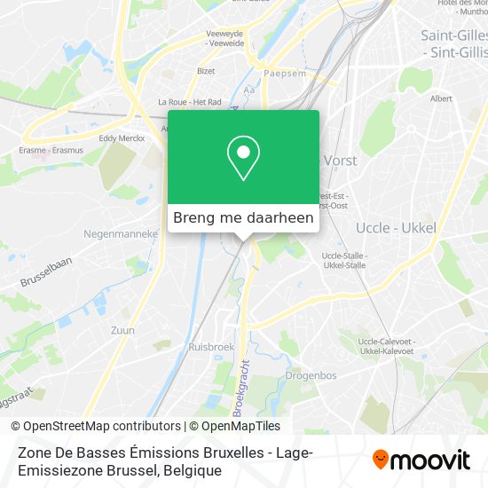 Zone De Basses Émissions Bruxelles - Lage-Emissiezone Brussel kaart