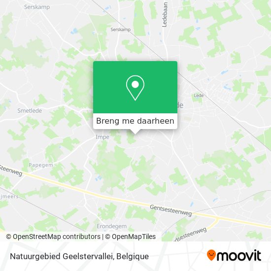 Natuurgebied Geelstervallei kaart