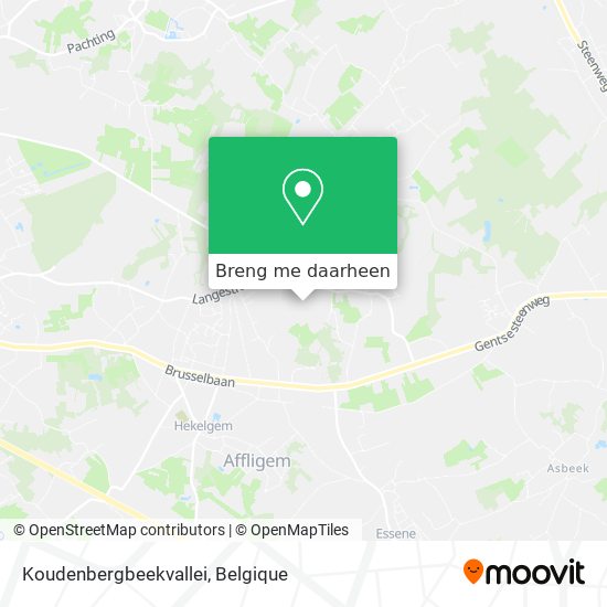 Koudenbergbeekvallei kaart