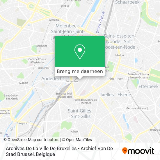 Archives De La Ville De Bruxelles - Archief Van De Stad Brussel kaart