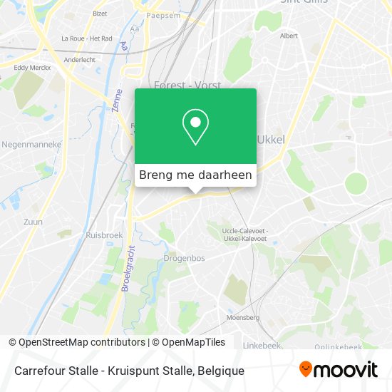 Carrefour Stalle - Kruispunt Stalle kaart