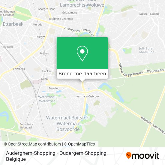 Auderghem-Shopping - Oudergem-Shopping kaart