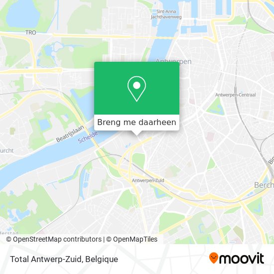 Total Antwerp-Zuid kaart