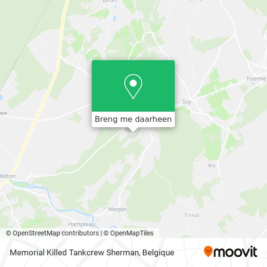 Memorial Killed Tankcrew Sherman kaart