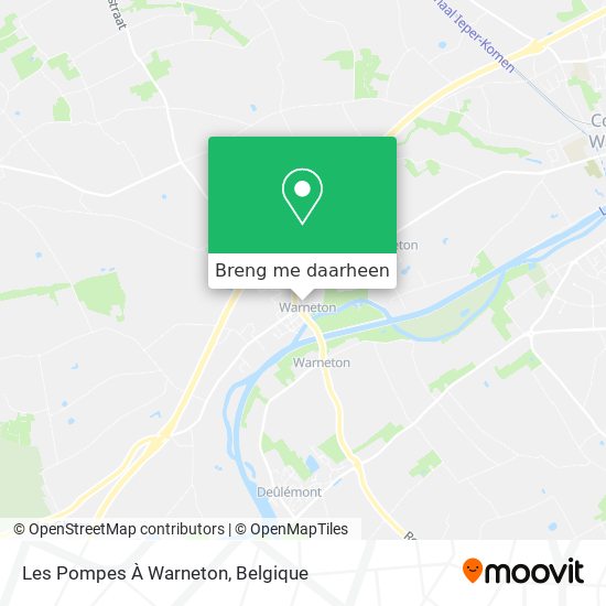 Les Pompes À Warneton kaart